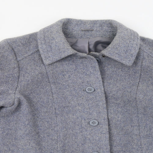 Littlewoods Womens Blue   Pea Coat Coat Size 14