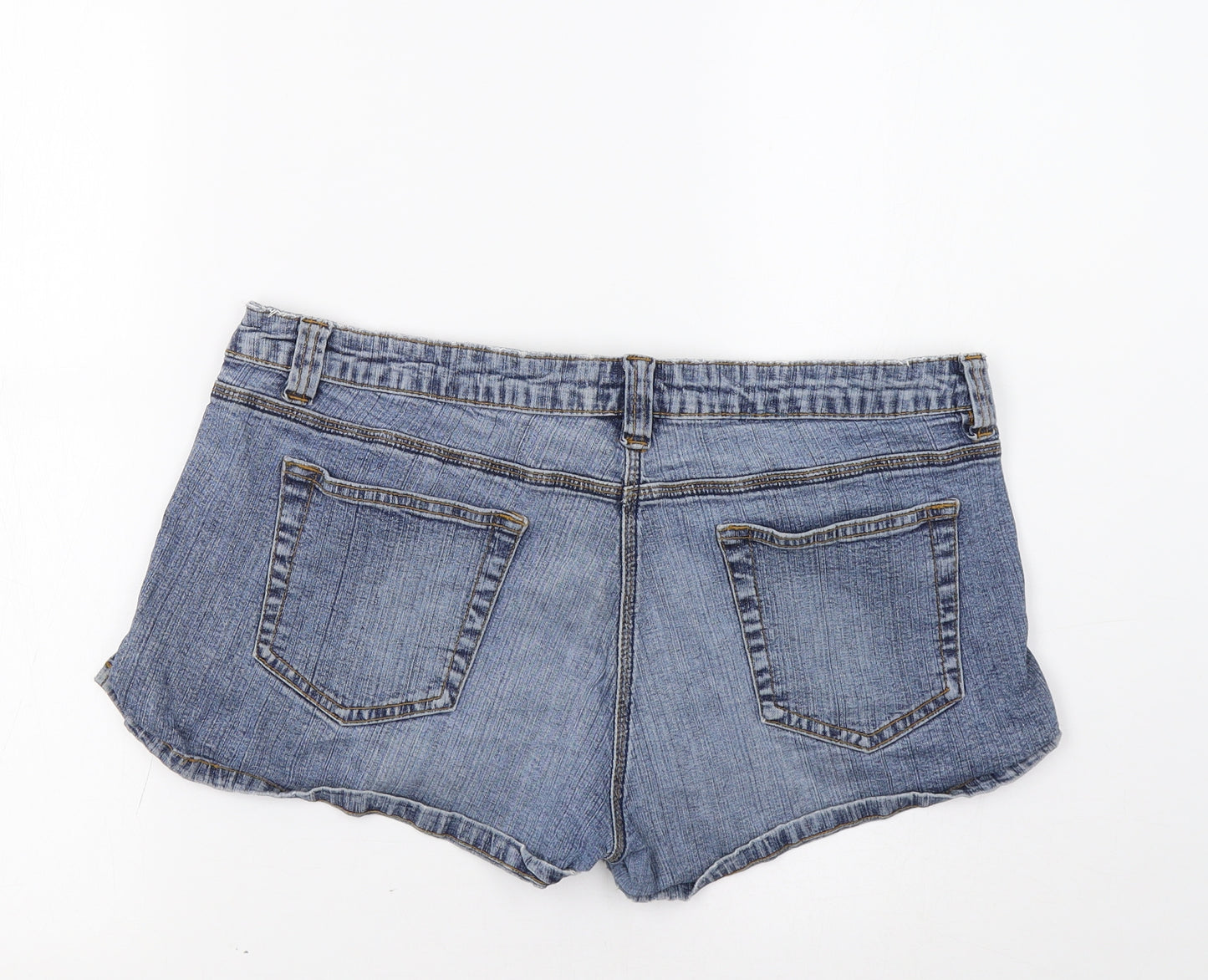 Primark Womens Blue   Hot Pants Shorts Size 14