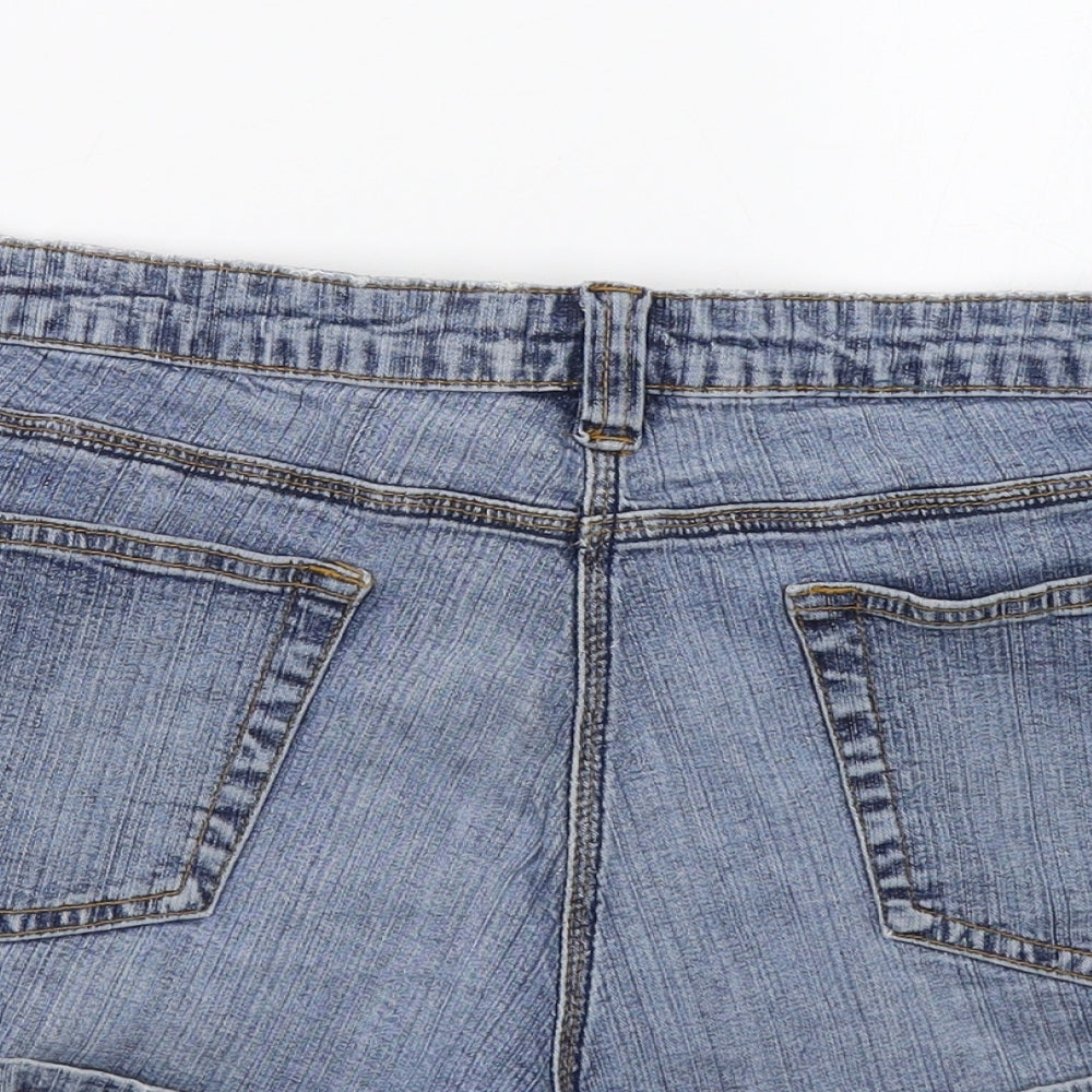 Primark Womens Blue   Hot Pants Shorts Size 14