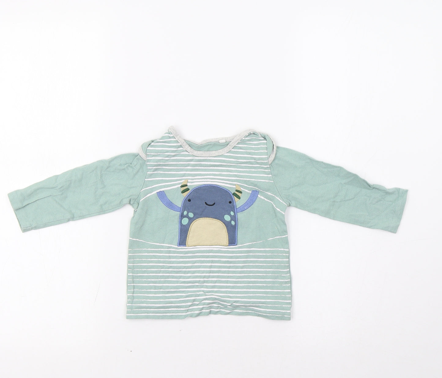TU Baby Green Striped  Basic T-Shirt Size 12-18 Months