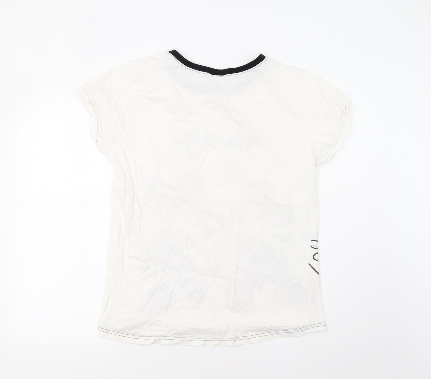 Disney Womens White   Basic T-Shirt Size 16  - Mickey And Minnie