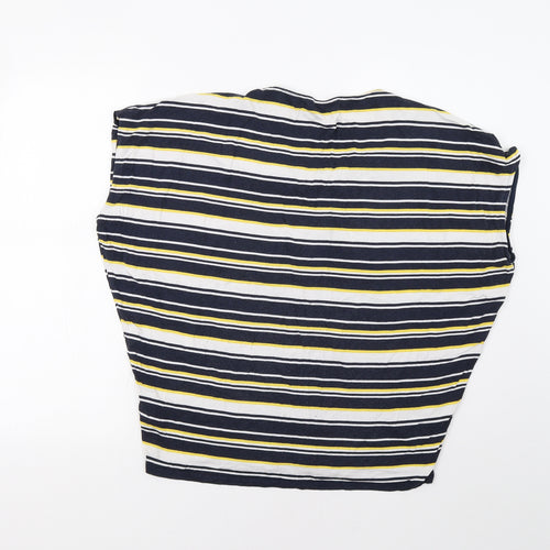 F&F Womens Multicoloured Striped  Basic Blouse Size 14
