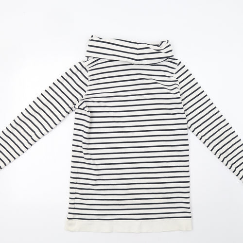 NMext Womens White Striped  Shrug Sweatshirt Size 12