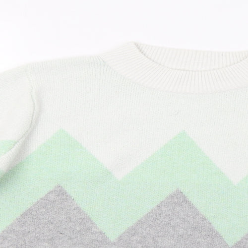 M&Co Womens Grey Geometric  Pullover Jumper Size 14