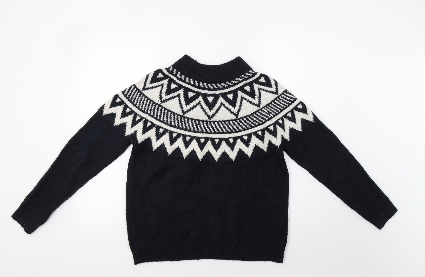 M&S Womens Blue Fair Isle  Pullover Jumper Size S