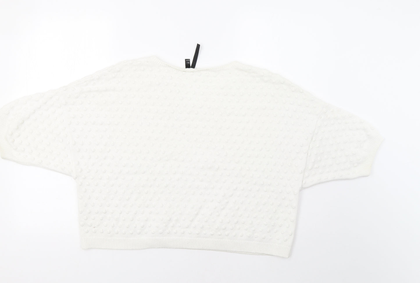 Topshop Womens White   Pullover Jumper Size 10