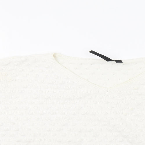 Topshop Womens White   Pullover Jumper Size 10