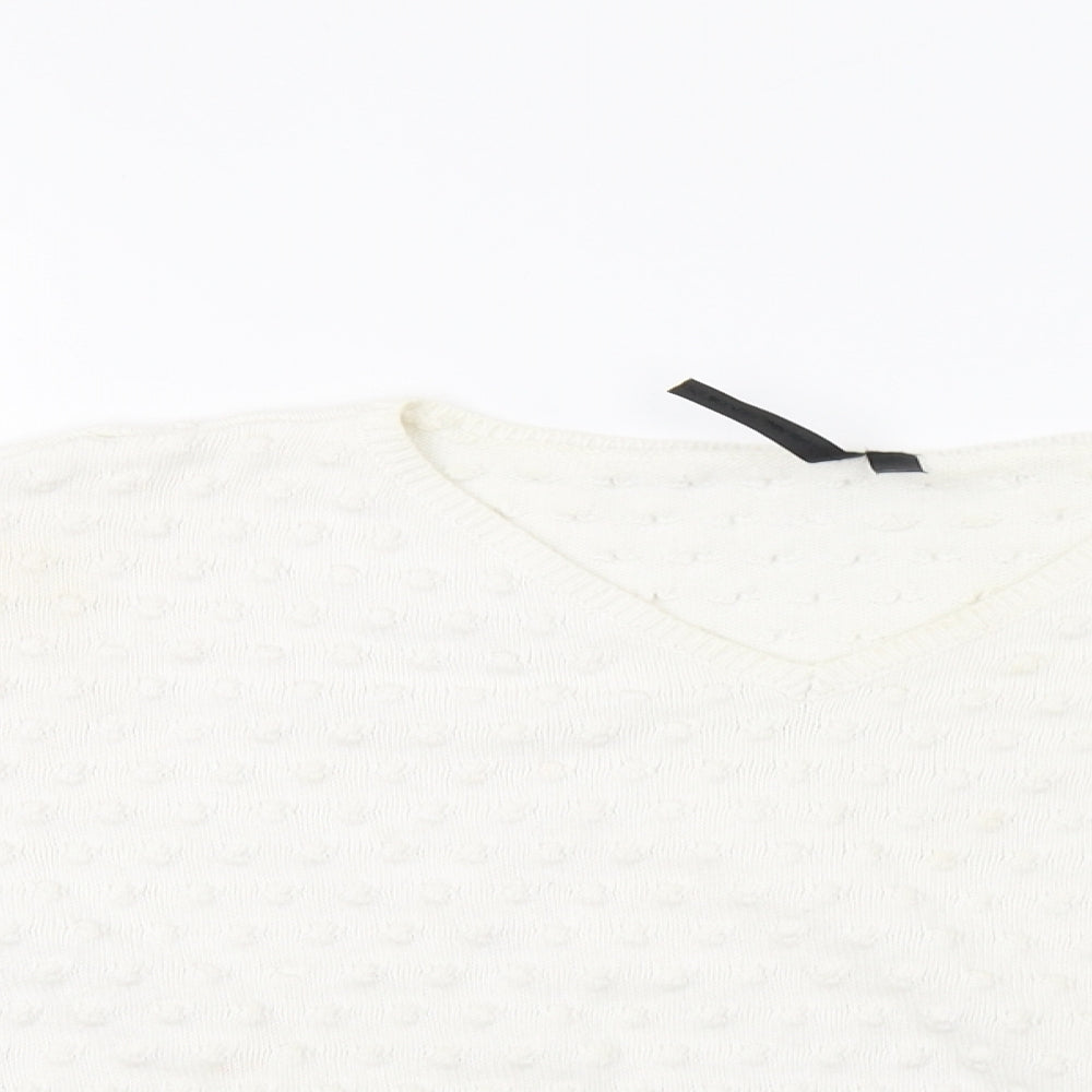Topshop Womens White   Pullover Jumper Size 10