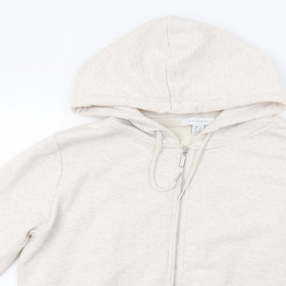 Primark Womens Beige   Full Zip Hoodie Size 14