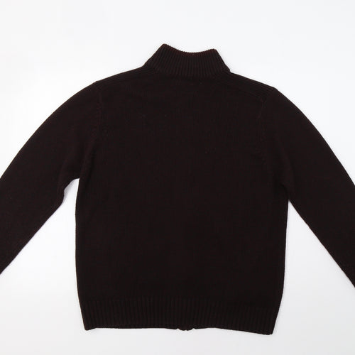 M&S Mens Brown   Full Zip Jumper Size L