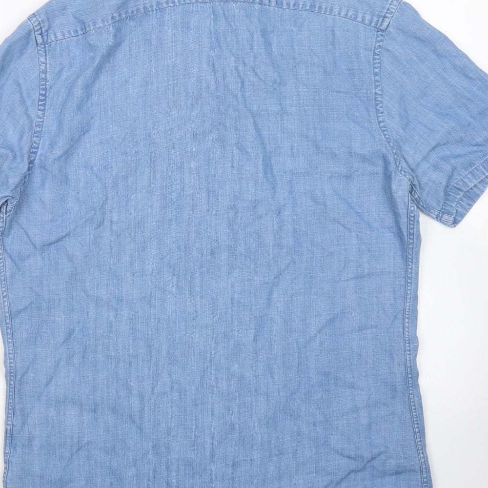 Reiss Mens Blue    Button-Up Size M