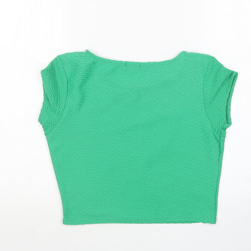 River Island Womens Green   Cropped T-Shirt Size 10