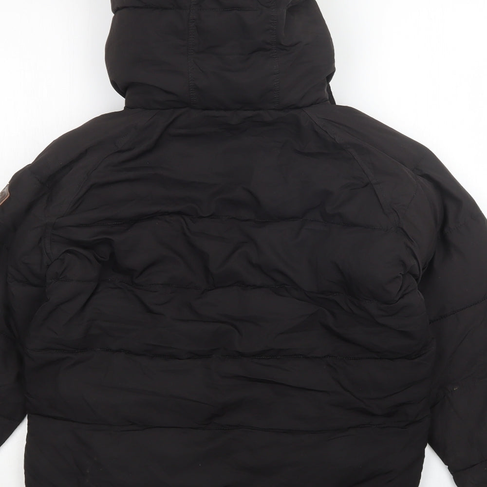 Animal Boys Black   Puffer Jacket Coat Size 9-10 Years