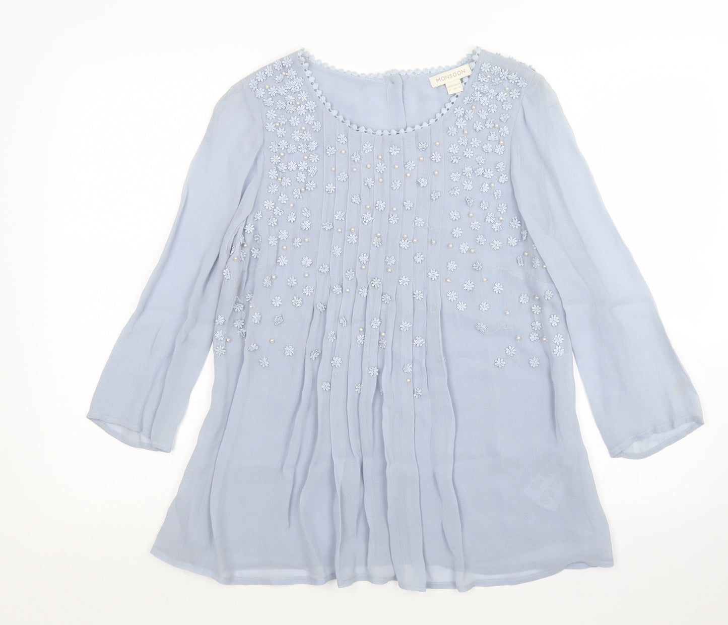 Monsoon Womens Blue   Basic Blouse Size 8