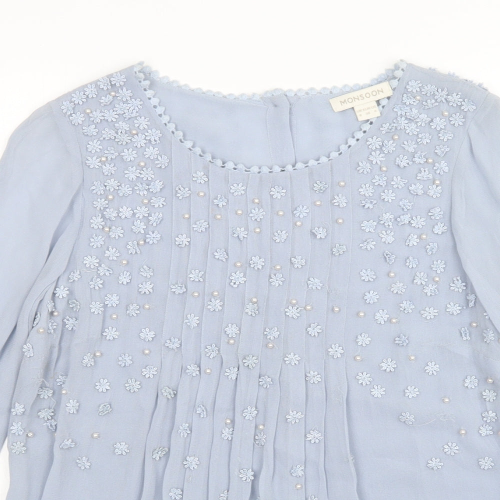 Monsoon Womens Blue   Basic Blouse Size 8
