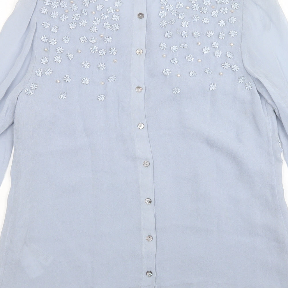 Monsoon Womens Blue   Basic Blouse Size 8