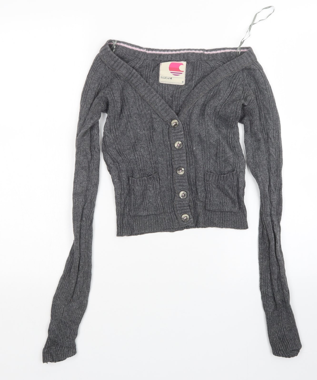 SoulCal Womens Grey   Cardigan Jumper Size 8