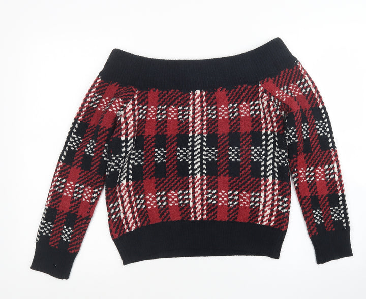 FOREVER 21 Womens Multicoloured Plaid Pullover Jumper Size S