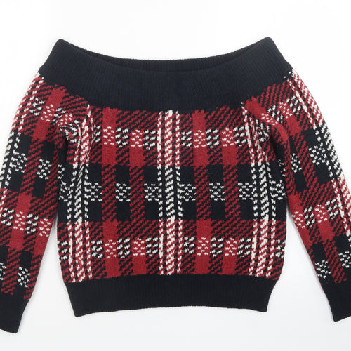 FOREVER 21 Womens Multicoloured Plaid  Pullover Jumper Size S