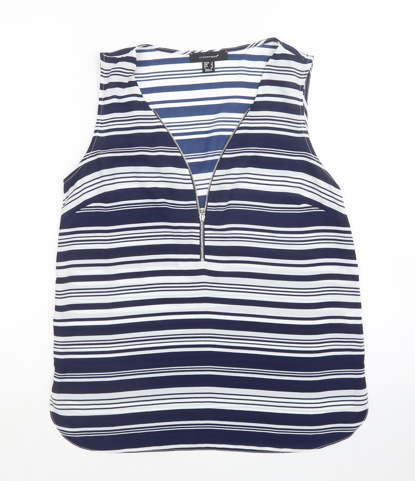 Atmosphere Womens Multicoloured Striped  Basic Tank Size 8