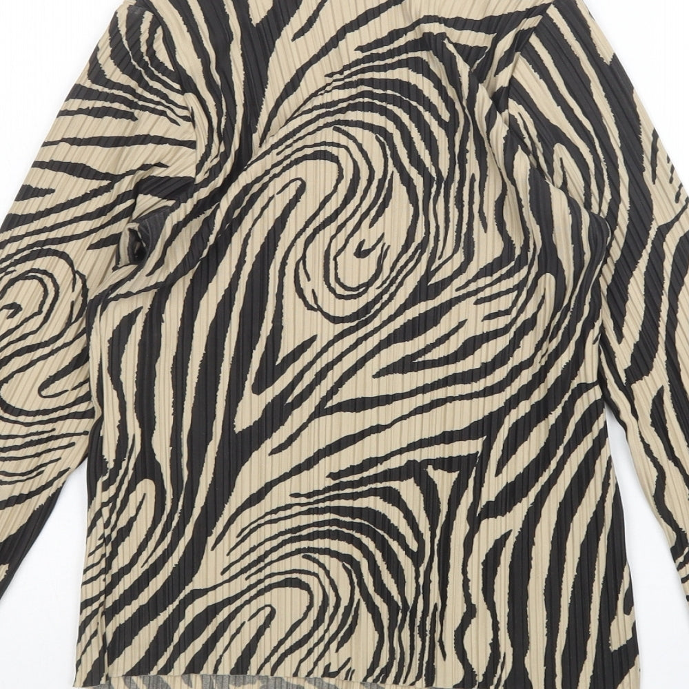River Island Womens Multicoloured Animal Print  Basic Blouse Size 4