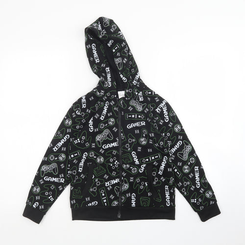 Preworn Boys Multicoloured Geometric  Full Zip Hoodie Size 8-9 Years  - Gamer