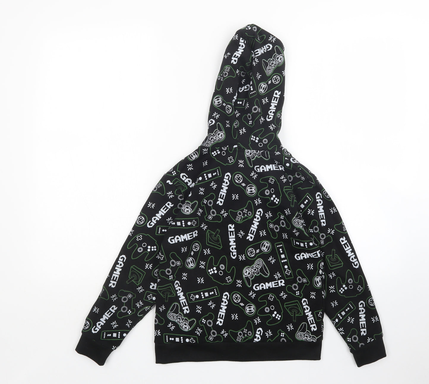 Preworn Boys Multicoloured Geometric  Full Zip Hoodie Size 8-9 Years  - Gamer