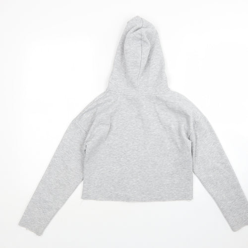 Candy Couture Girls Grey   Pullover Hoodie Size 11 Years  - Cropped