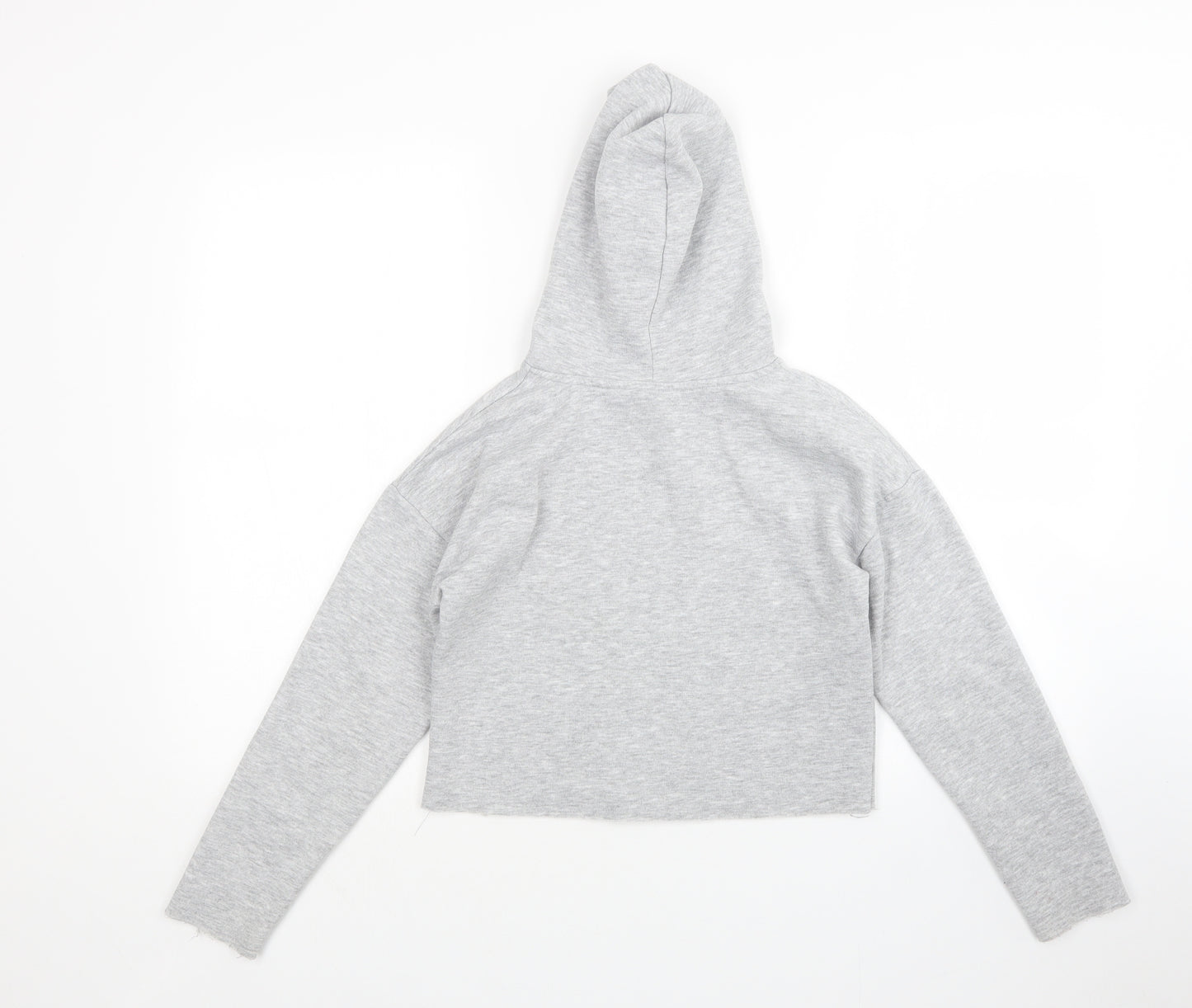 Candy Couture Girls Grey   Pullover Hoodie Size 11 Years  - Cropped