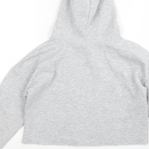 Candy Couture Girls Grey   Pullover Hoodie Size 11 Years  - Cropped