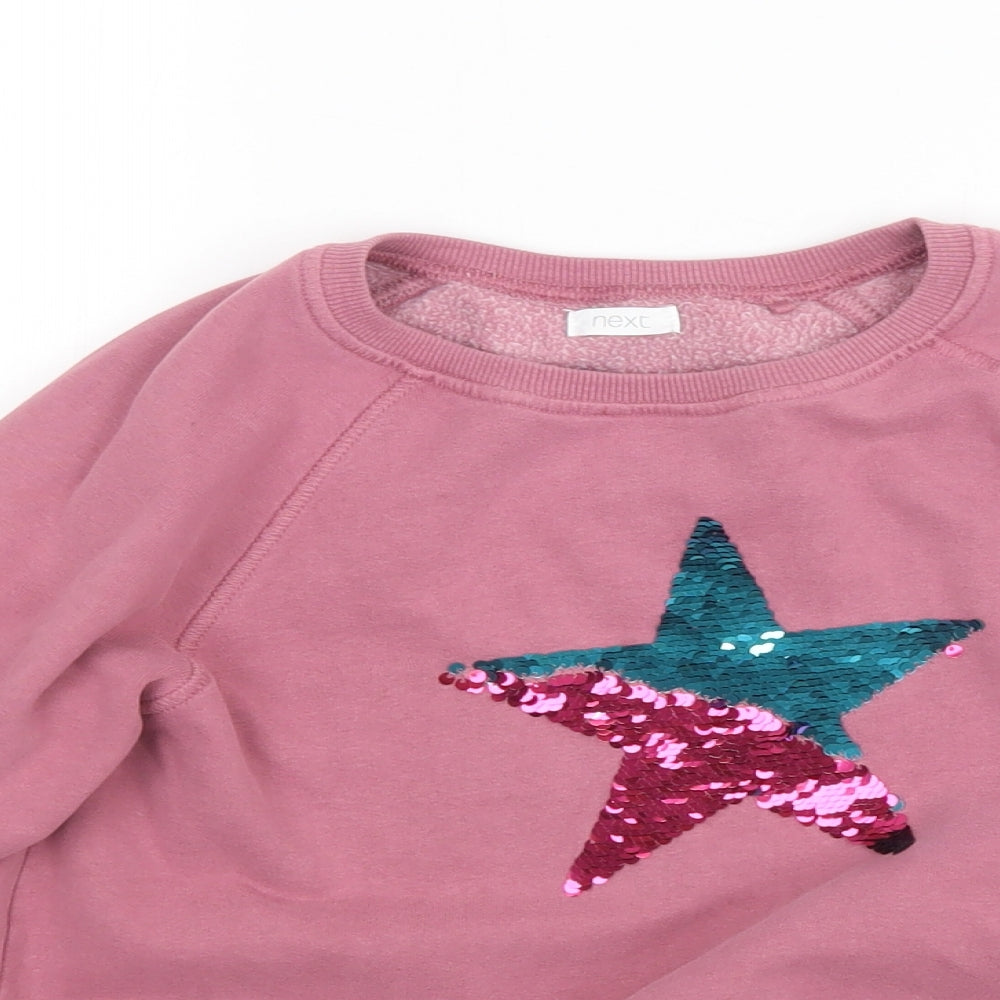 NEXT Girls Pink   Pullover Jumper Size 9 Years