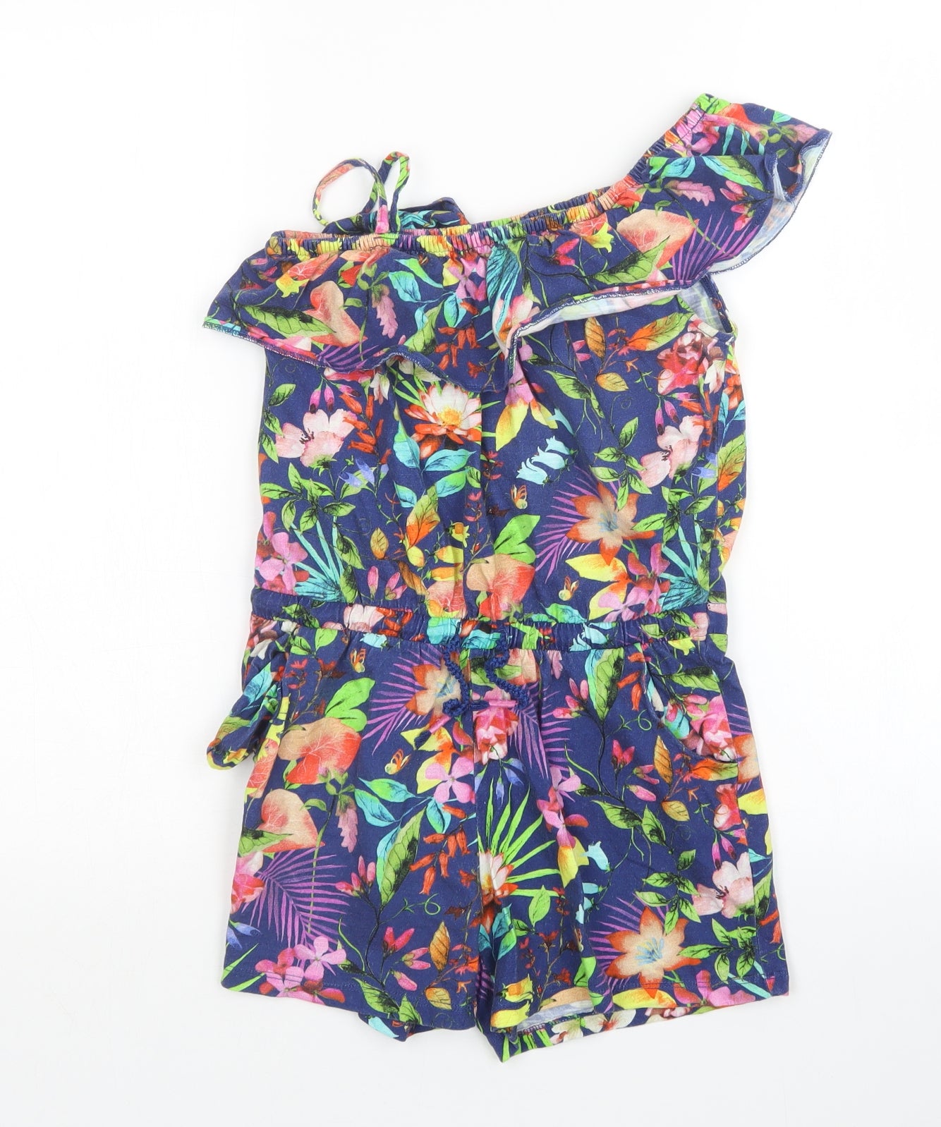 NEXT Girls Multicoloured Floral  Playsuit One-Piece Size 8 Years