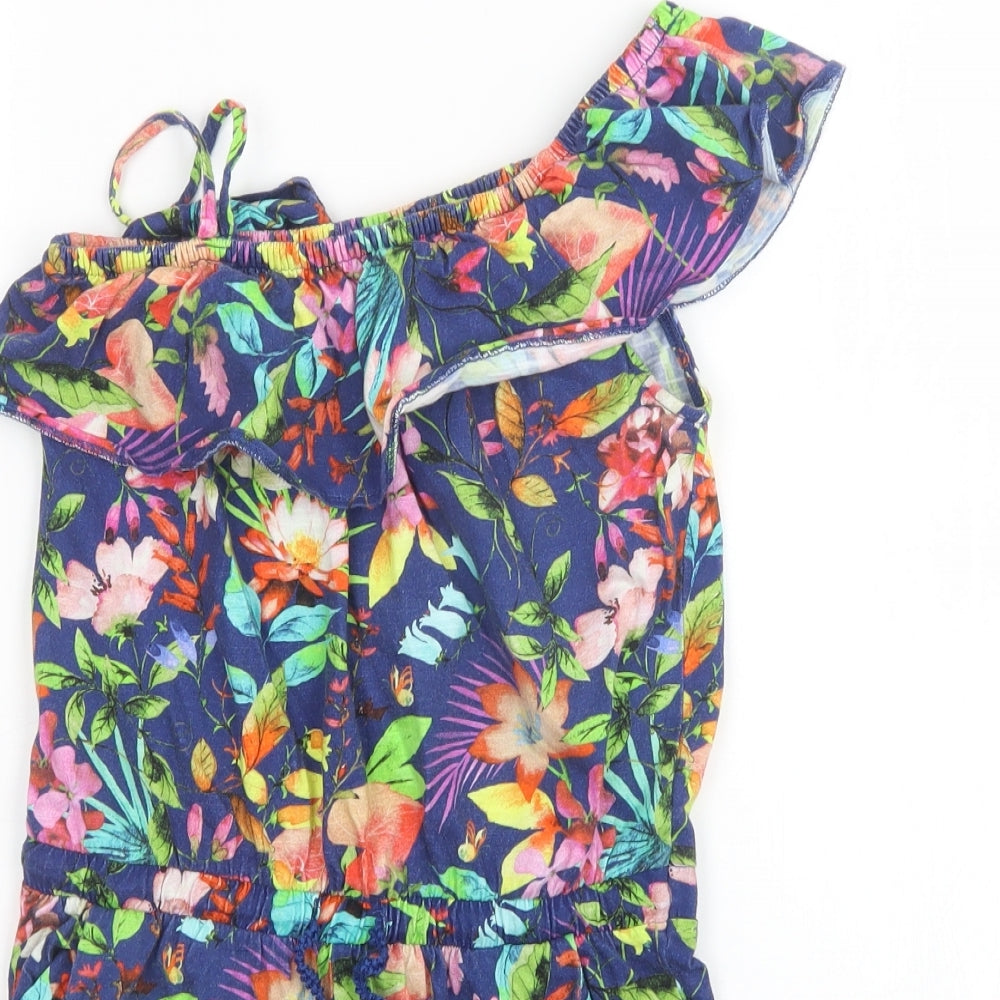 NEXT Girls Multicoloured Floral  Playsuit One-Piece Size 8 Years