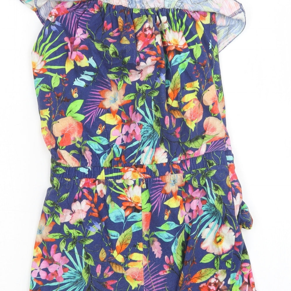 NEXT Girls Multicoloured Floral  Playsuit One-Piece Size 8 Years