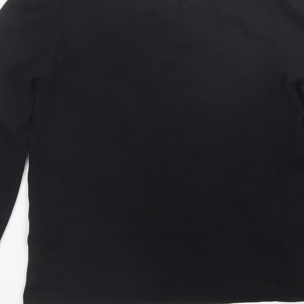 F&F Girls Black   Pullover Jumper Size 9-10 Years