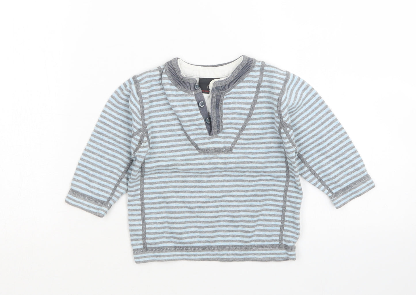 NEXT Boys Multicoloured Striped  Pullover Jumper Size 9-12 Months