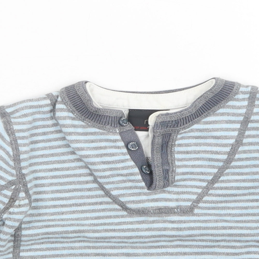 NEXT Boys Multicoloured Striped  Pullover Jumper Size 9-12 Months