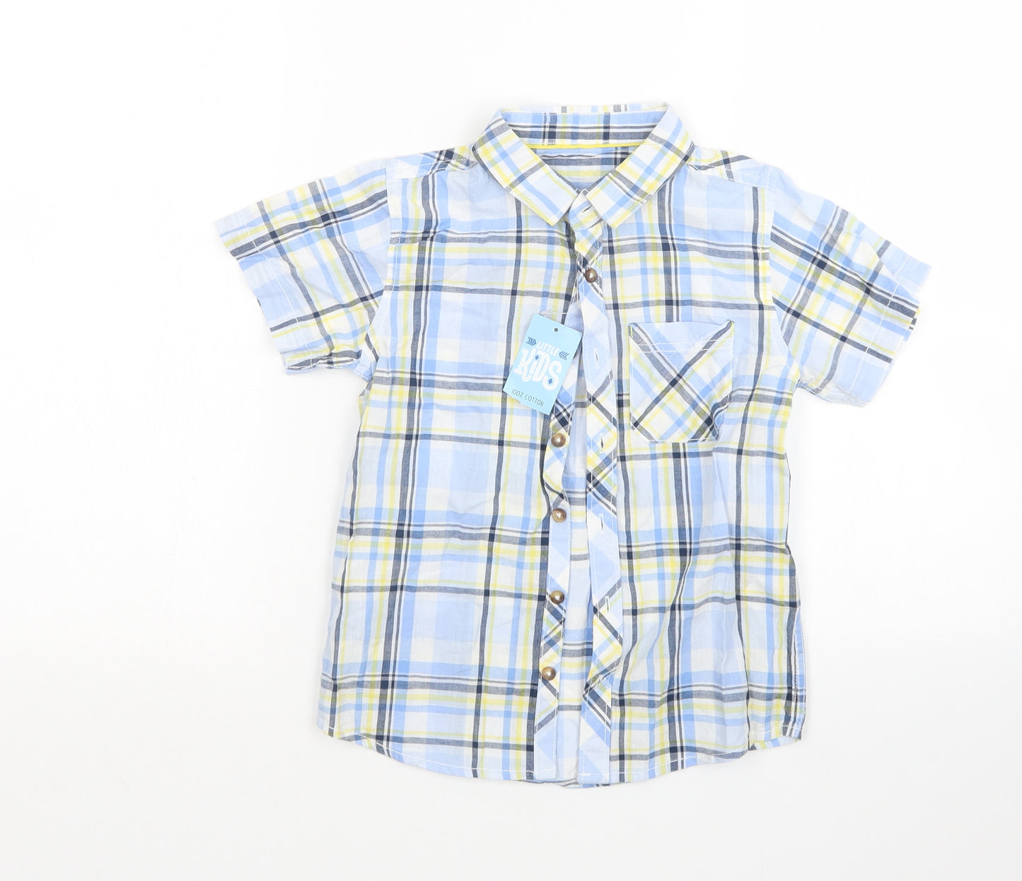 Matalan Boys Multicoloured Plaid  Basic Button-Up Size 5-6 Years