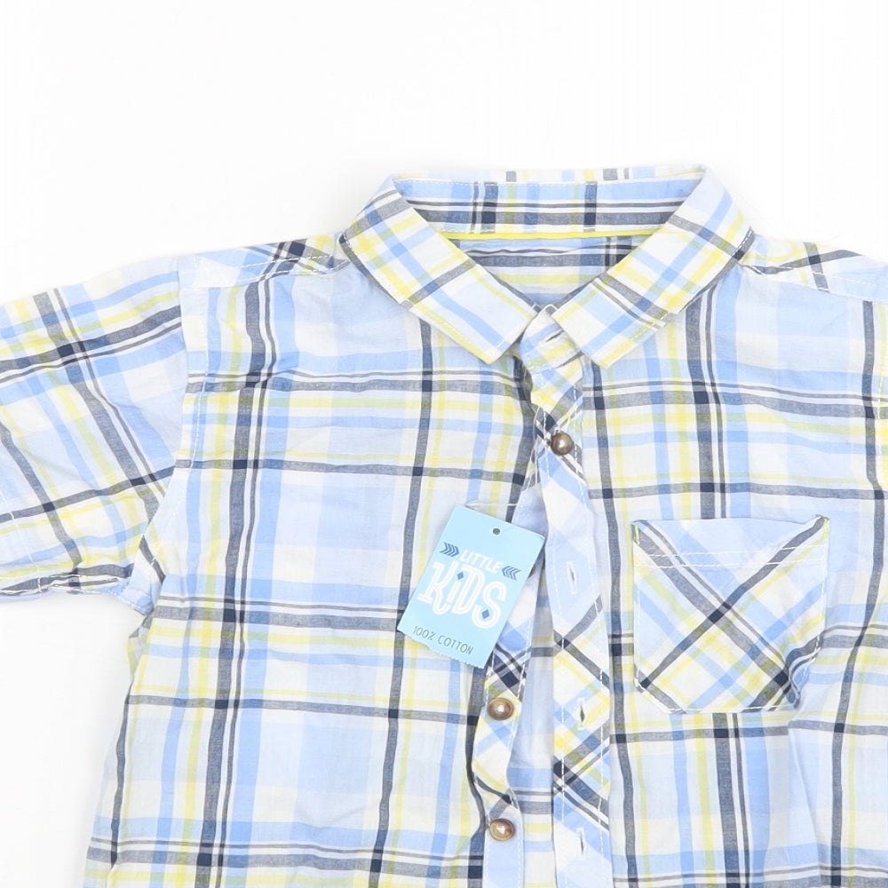 Matalan Boys Multicoloured Plaid  Basic Button-Up Size 5-6 Years