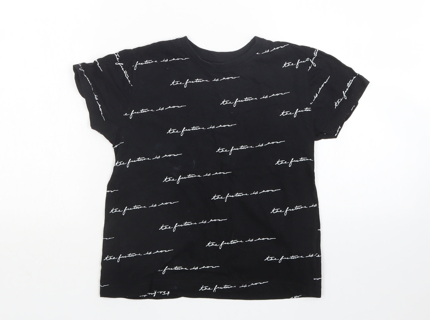 Primark Boys Black   Basic T-Shirt Size 7-8 Years