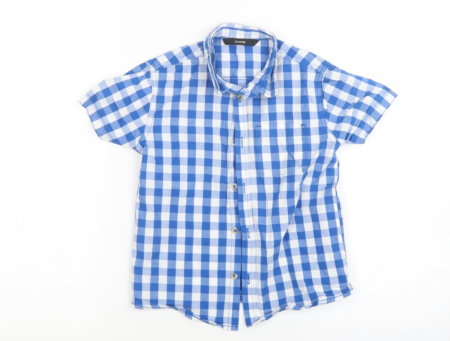 George Boys Multicoloured Check  Basic Button-Up Size 5-6 Years