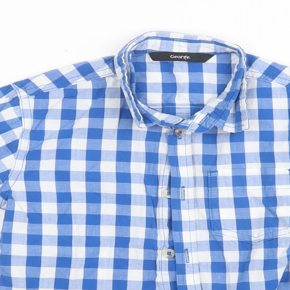 George Boys Multicoloured Check  Basic Button-Up Size 5-6 Years