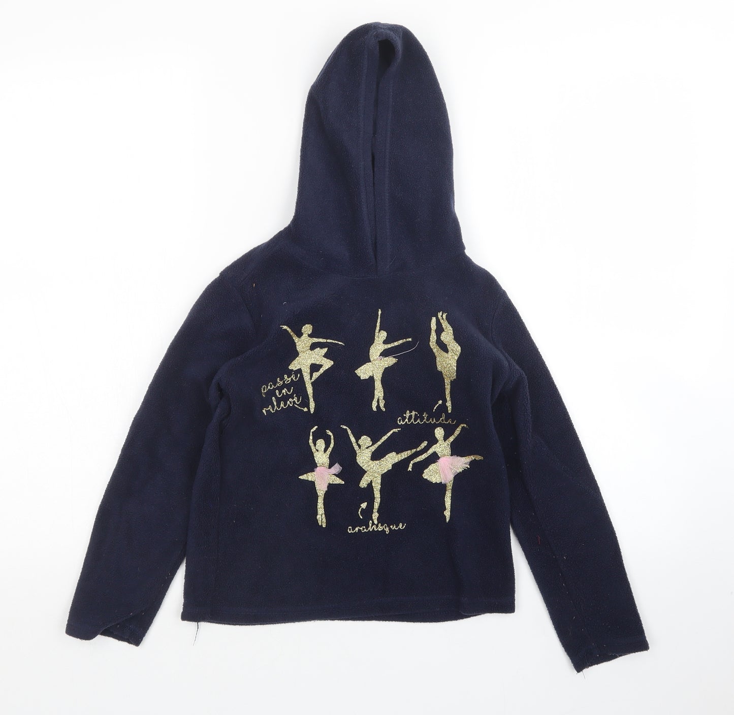 Lollipop Girls Blue  Fleece Pullover Hoodie Size 6-7 Years