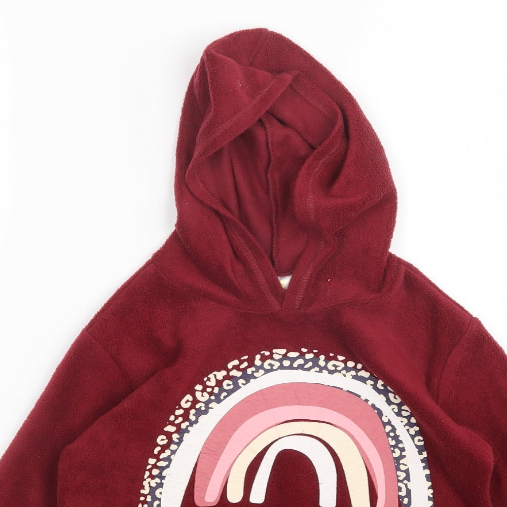 Lollipop Girls Red   Pullover Hoodie Size 6-7 Years