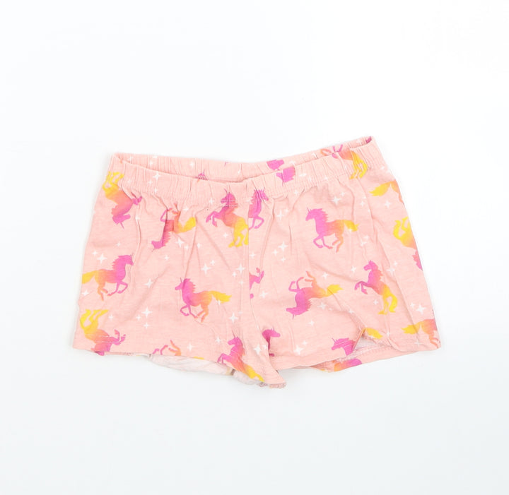 Pink Angel Girls Pink Sleep Shorts Size 7-8 Years - unicorn
