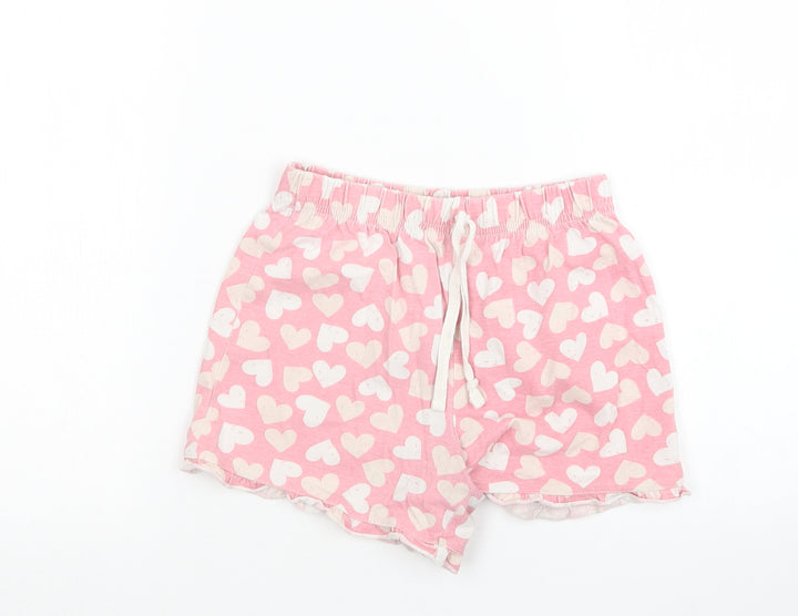 QTEE Girls Pink Sleep Shorts Size 6-7 Years