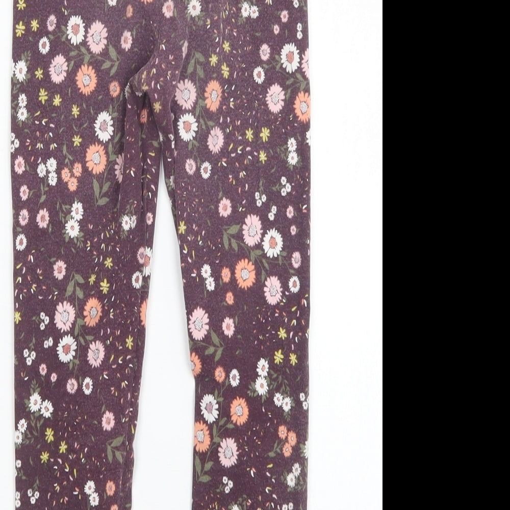 Real Kids Girls Multicoloured Floral  Sweatpants Trousers Size 7-8 Years - Leggings
