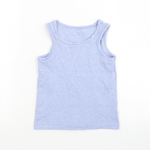 F&F Boys Blue Striped  Basic Tank Size 6-7 Years