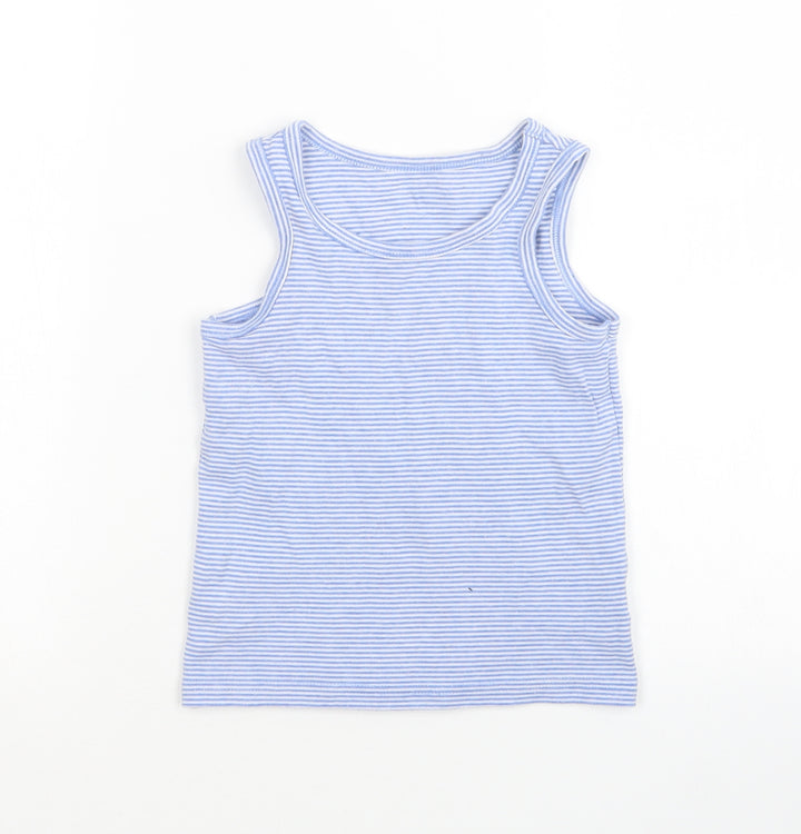 F&F Boys Blue Striped  Basic Tank Size 6-7 Years