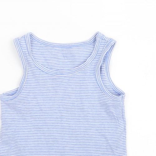 F&F Boys Blue Striped  Basic Tank Size 6-7 Years